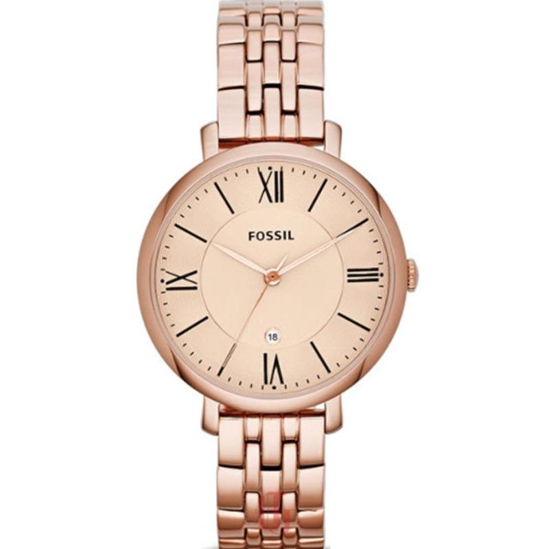 Fossil Jacqueline - Jam Tangan Wanita - Rosegold - Stainless Steel - ES3435
