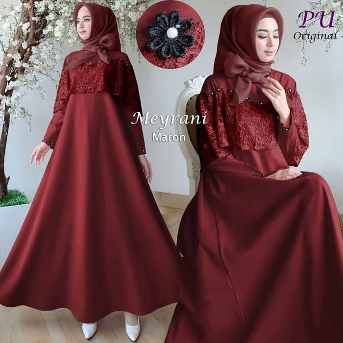 MAXI Meyrani gaun pesta kondangan GAMIS Muslim long dress Lebaran