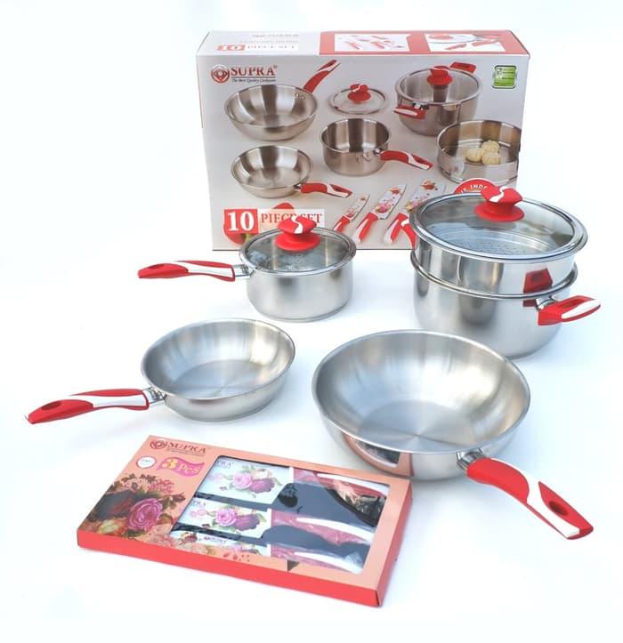 Panci Set Supra 10 Pcs I Love Indonesia Bottom Impact