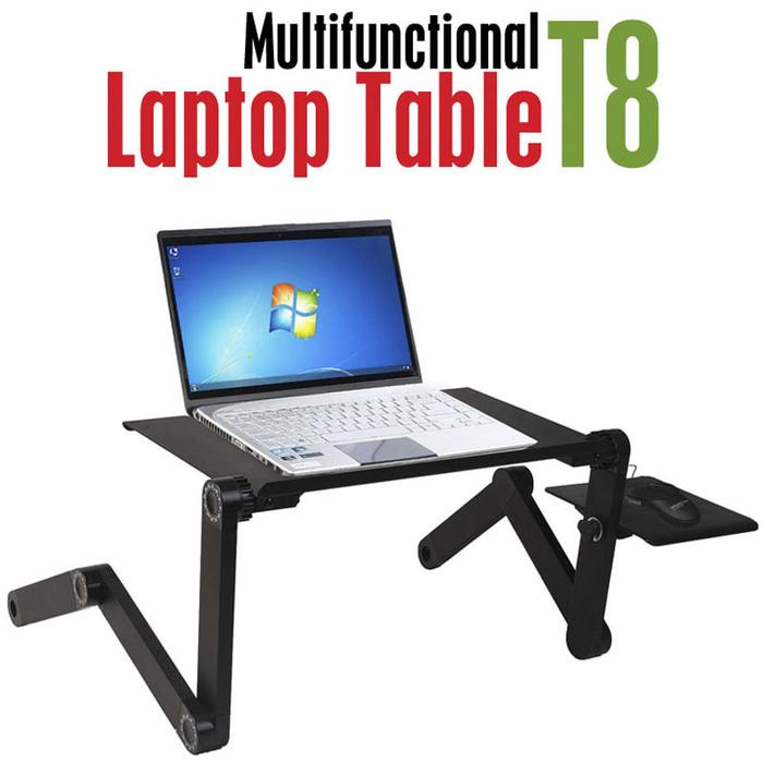 T8 Laptop Table Multifunctional 42 cm - Meja Notebook Lipat Portable