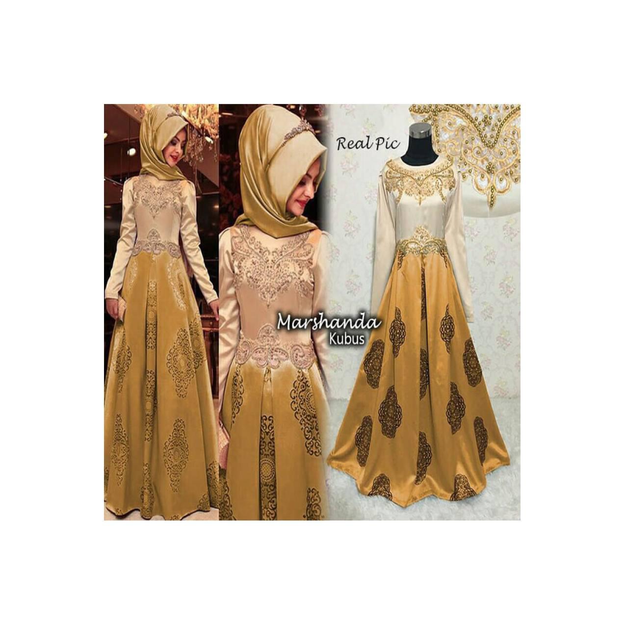 baju muslim wanita model terbaru 120128 GAMIS PESTA MEWAH MARSHANDA