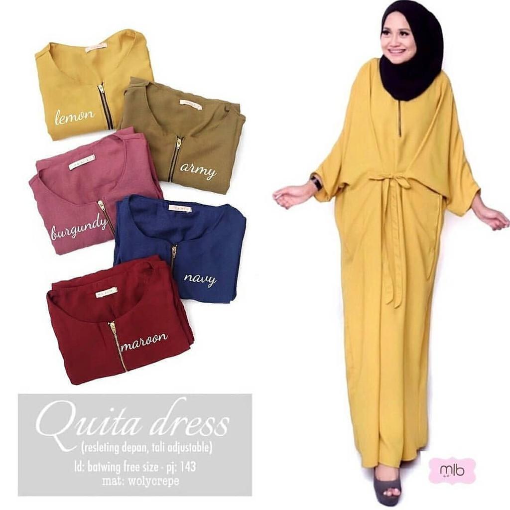JAKARTA GROSIR - quita dress wd.f Fashion Dress / Atasan / Tunik / size M, L dan XL
