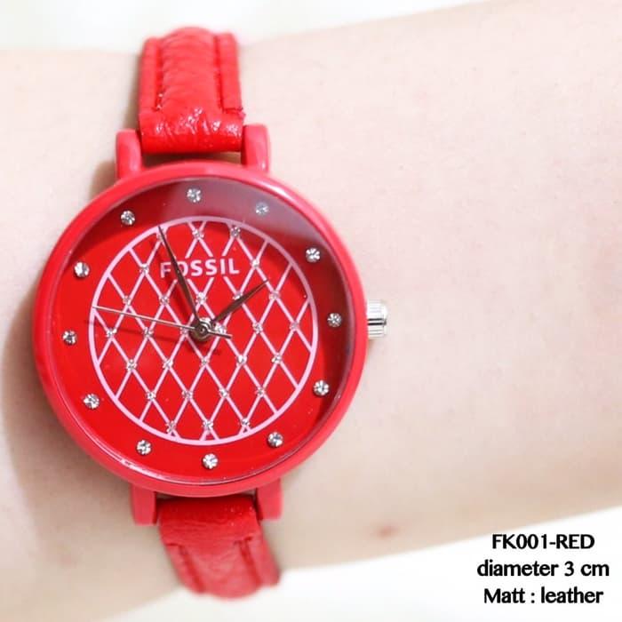 Jam tangan fossil wanita tali kulit import grosir termurah dkny casual