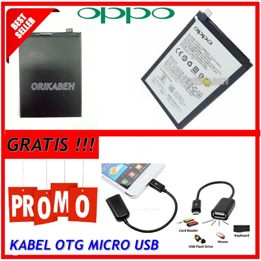 Oppo Baterai / Battery BLP601 For Oppo F1S Original - Kapasitas 2980mAh + Gratis Kabel Otg Micro Usb ( orikabeh )