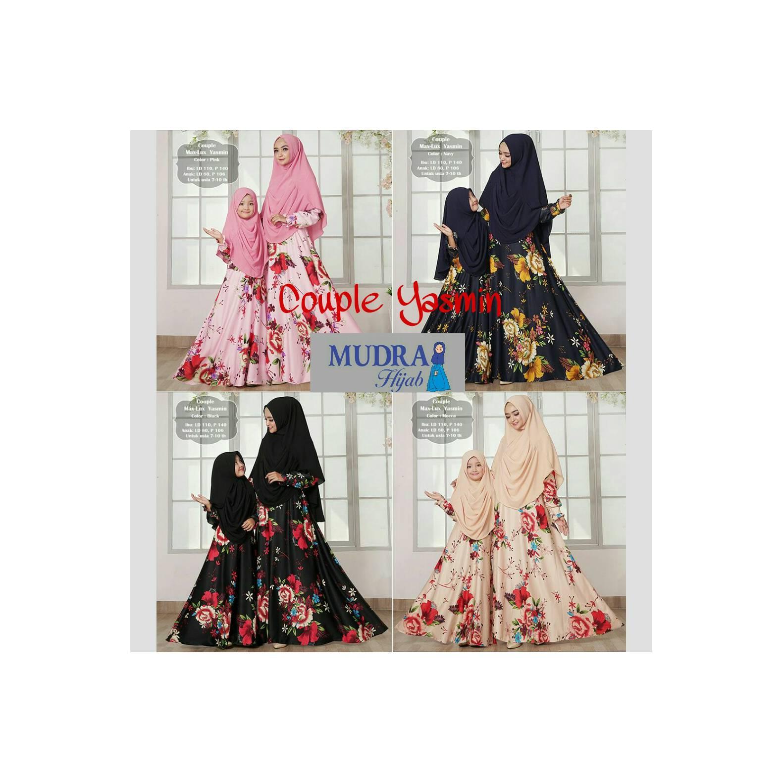 Fashion wanita gamis syari cauple yasmin max lux