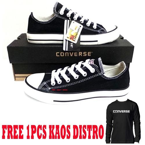 TOP PRODAK SEPATU UNISEX CONVERSE ALL STAR FREE 1PCS KAOS DISTRO