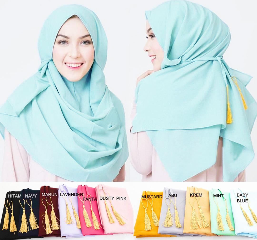 Pastan Almira Pashmina Instan Amira Hijab Jilbab Instan kerudung Instan Pashmina