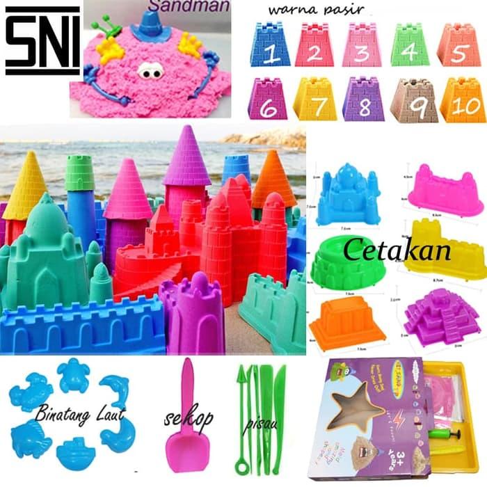 Lynx Pasir Kinetik Tray Set 1500 Gram Super Lengkap Pasir Kinetic Le Sand Mainan Pasir Ajaib Cetakan Castle Medium