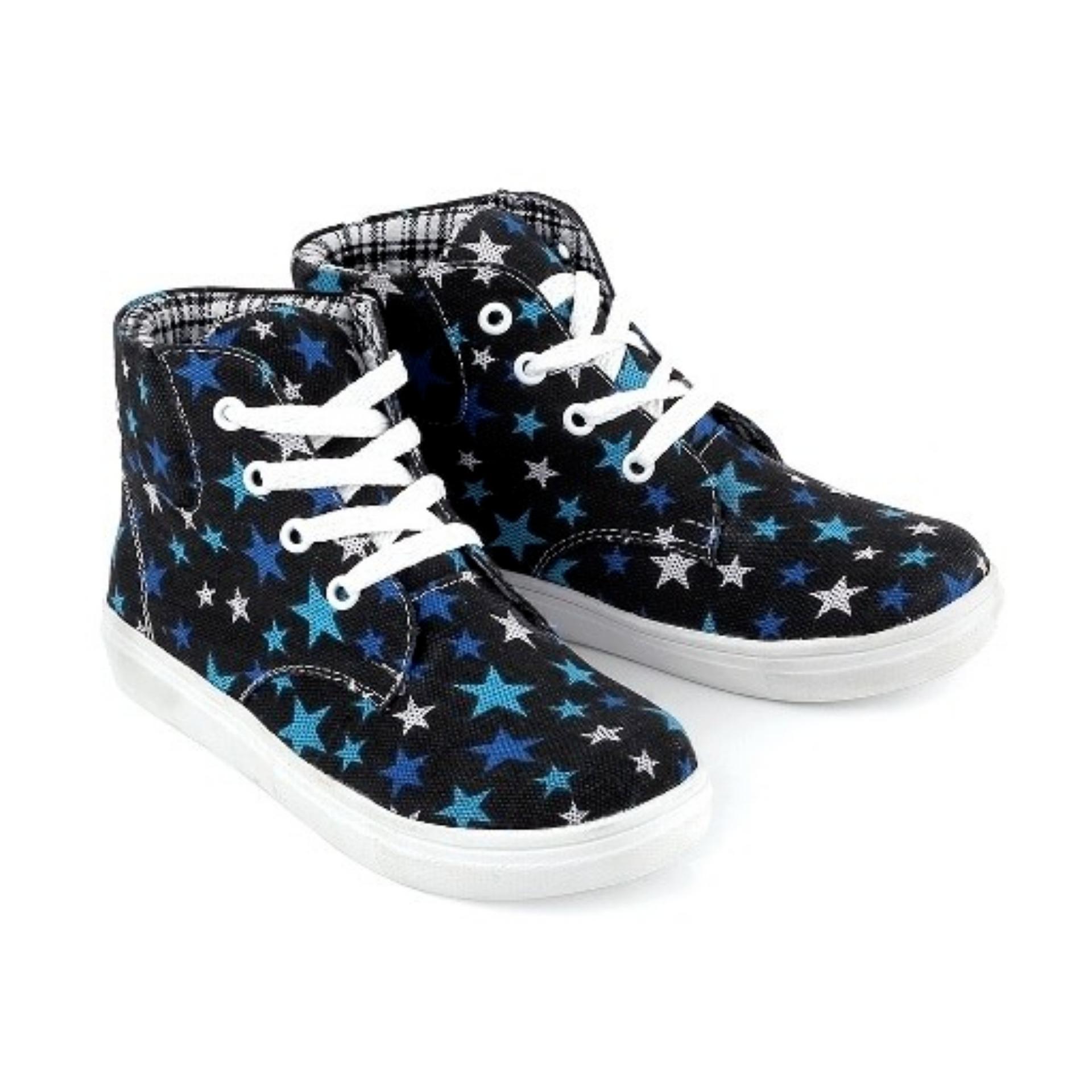 Murah Meriah Asli Distro - Sepatu anak perempuan Canvas motif bintang BKL distro