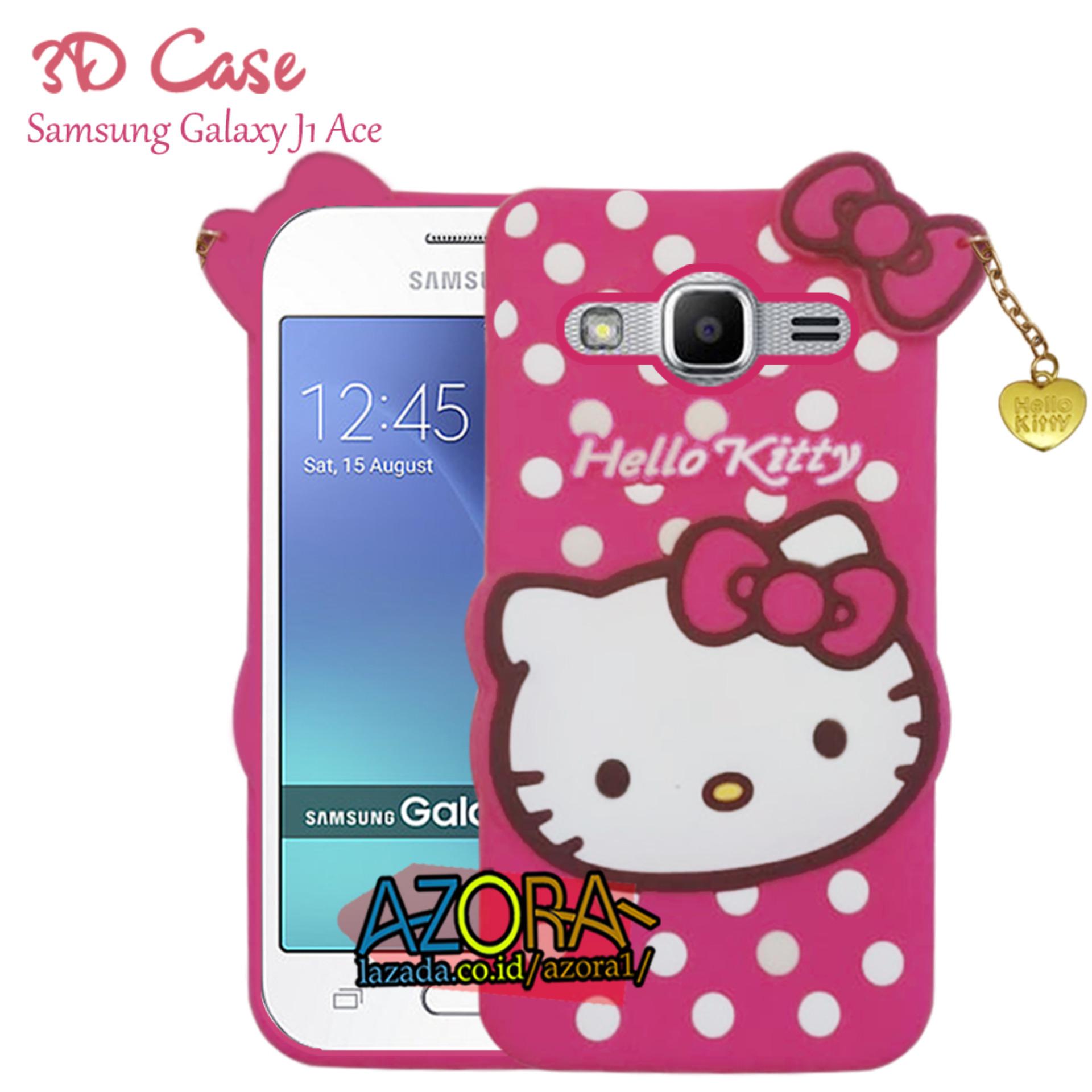 3D Case Samsung Galaxy J1 Ace Softcase 4D Karakter Boneka Hello Kitty Poolkadot Doraemon Lucu Character Cartoon