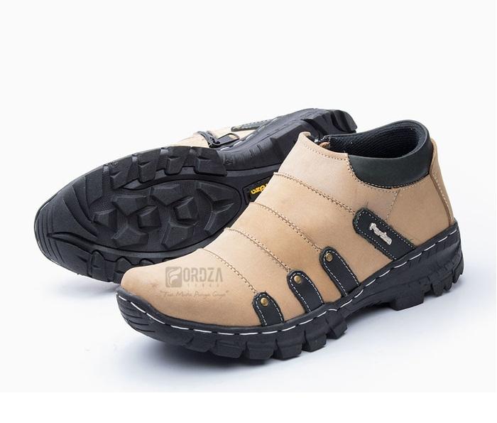 Sepatu Boots Pria Kulit Asli Pull Up Hiking Touring Fordza BKS07PU Hitam / Sepatu Snakers Casual Pria Kerja Kantor Pabrik Lapangan Murah / Sepatu Gunung Pria Boots Boot Model Terbaru Pria Cowok