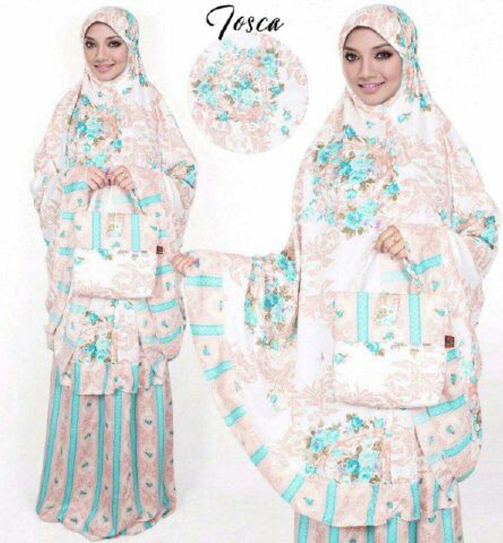 Mukena Katun Rayon Flow Tosca di lapak Toko Kembar Tanah Abang rinymangiwa