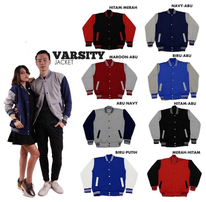 Jaket pria/Jaket wanita/Jaket jeans/Jaket bomber/Jaket levis/Jaket parka/Jaket bomber pria/Jaket gunung/Jaket retro/Jaket jeans wanita jaket varsity baseball polos (banyak warna)