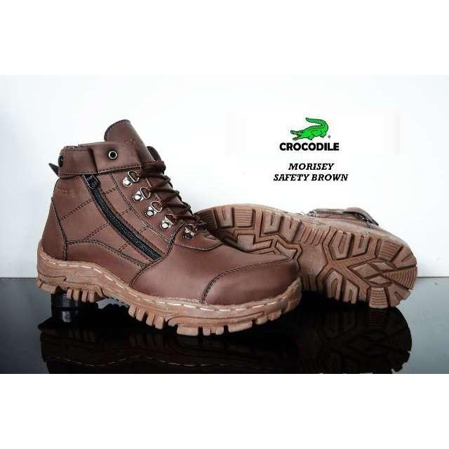 Sepatu boots safety crocodile morisey kerja terlaris.BIG SALE