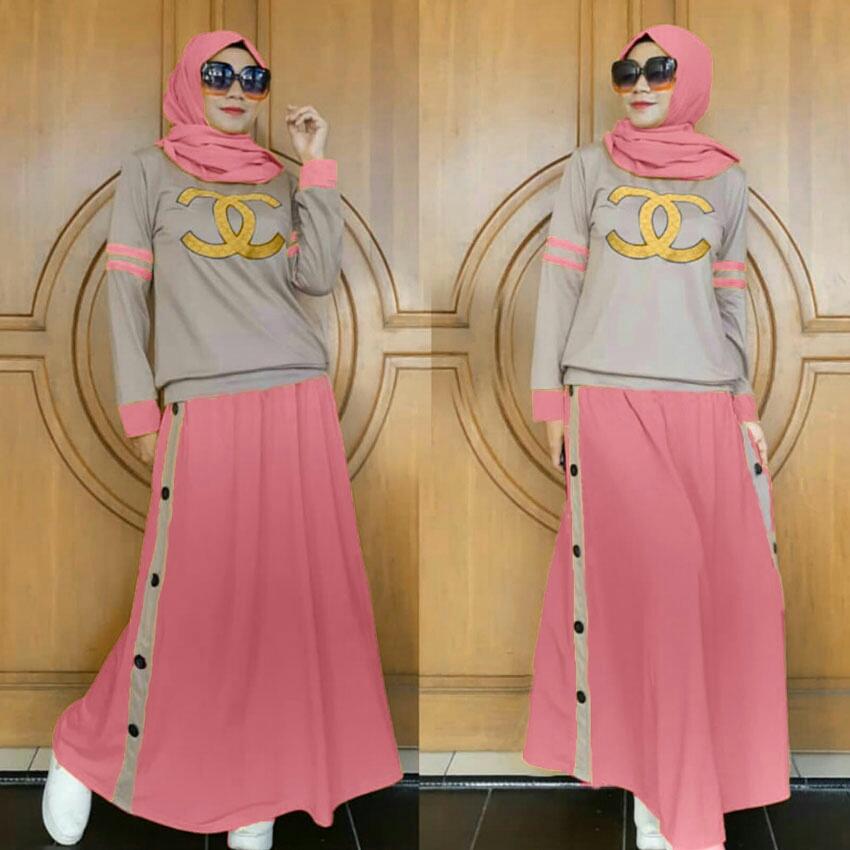 J&C Setelan Mayra / Dress Maxi / Maxi Muslim / Setelan Maxi Dress / Rok Muslim / Baju Rok Muslim / Setelan Busana Muslim / Setelan Baju Muslim / Baju Gamis Wanita / Setelan Muslim / Hijab Fashion / Hijab Style