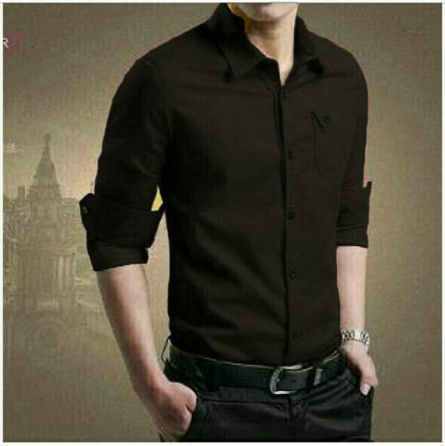 jktcollection kemeja formal SLIM FIT 7 warna/kemeja MAIKEL HITAM/kemeja kantor/atasan pria/HEM kemeja kerja