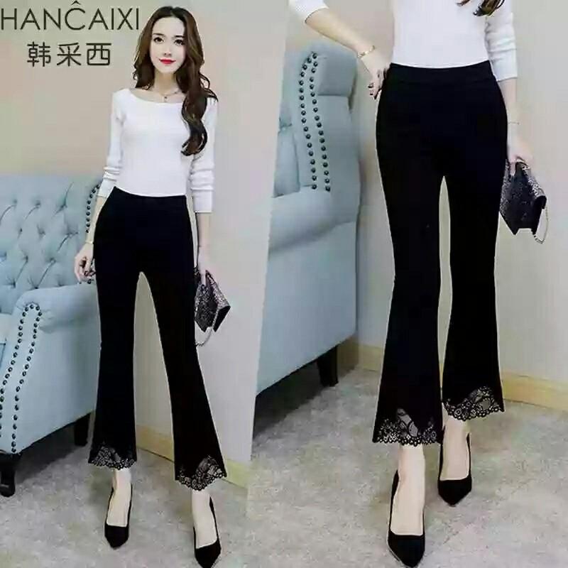dandelia / CELANA CUTBRAY BRUKAT 01082 (nz) / celana wanita / celana cutbray wanita / fashion wanita / celana panjang wanita