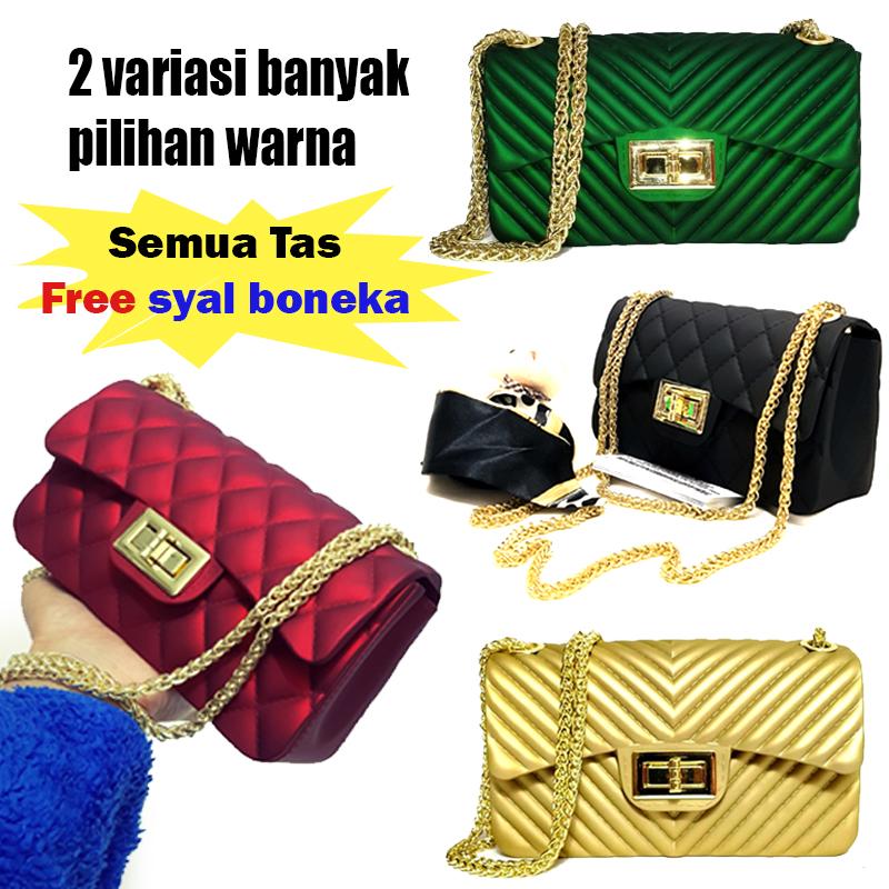 galery shop-tas wanita jelly mini bag BISA BAYAR DITEMPAT-free SYAL BONEKA-tas fashion wanita-tas selempang wanita-tas wanita terbaru