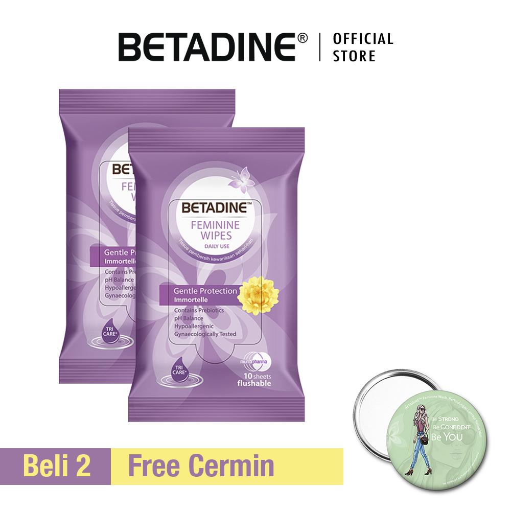 BETADINE™ Feminine Wipes Gentle Protection Immortelle 10 s Twin Pack