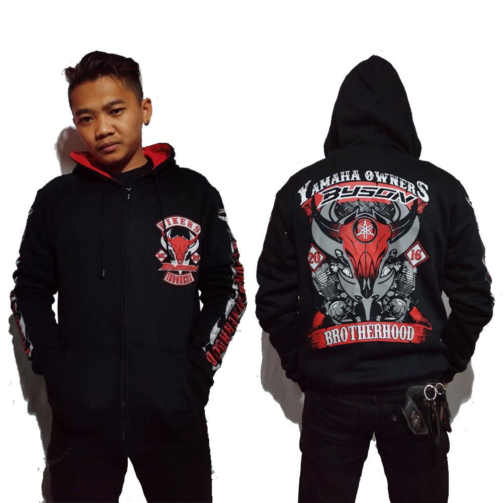 Cadel Sweater Byson Jaket Yamaha Motor Otomotif Bikers SWYB BONUS Stiker CADEL Bandung