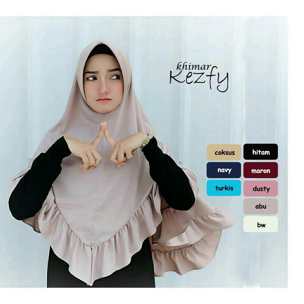 KHIMAR KEZFY / BERGO INSTAN / JILBAB SYARI / HIJAB / PASTAN / MURAH WANITA / GROSIR / JILBAB INSTAN