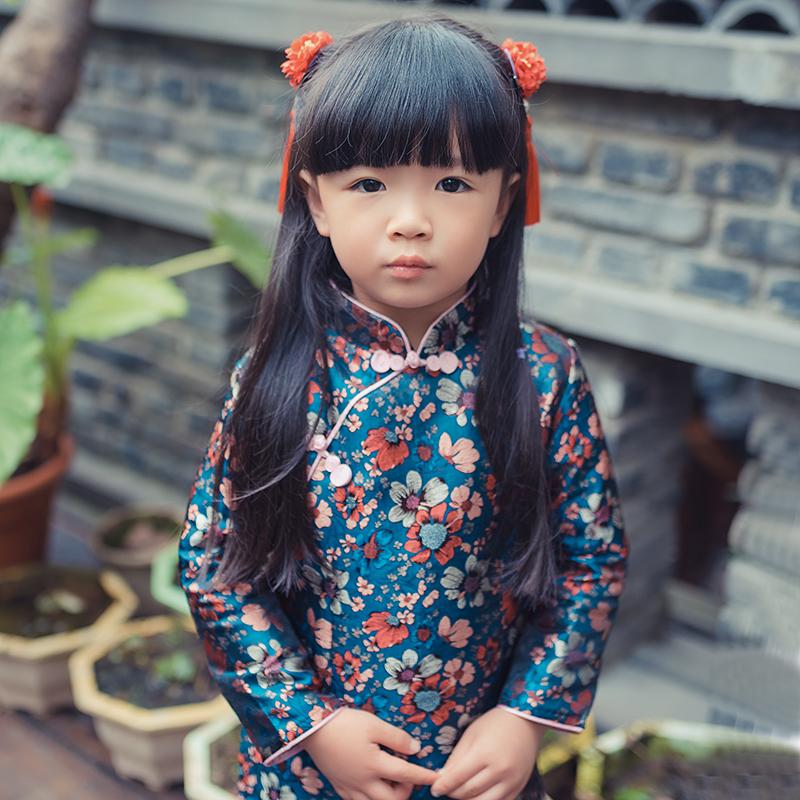 Oriental Cheongsam Children Rok Bayi Cina Brokat Gadis