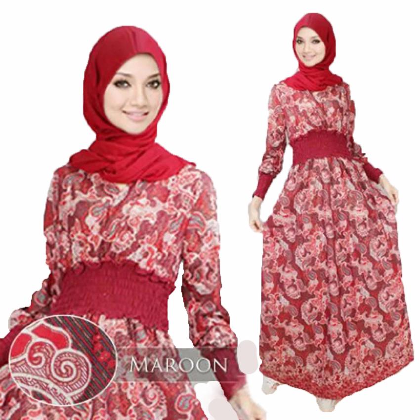 Jessica Fashion Maxi Jamilah+Pashmina - Orange 3 - Best Seller