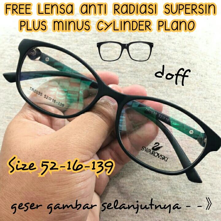 Frame Kacamata Swarovski Kacamata baca kacamata bulat kacamata minus / plus /cylinder kacamata anti