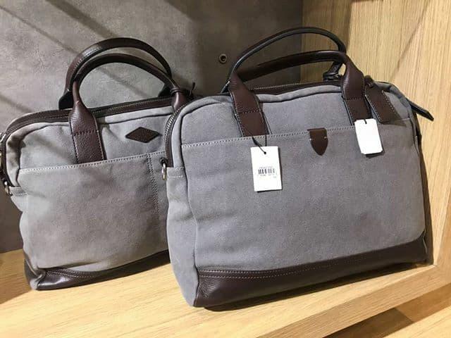 HARGA PROMO!!! Jual Tas Pria Original Fossil Wyatt Work Bag Grey NWT - GkP4LT