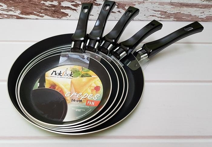 MAKCOOK CREPES PAN 22 CM / FRYPAN DATAR TEFLON 22 CM HIJAU / MCOOK22