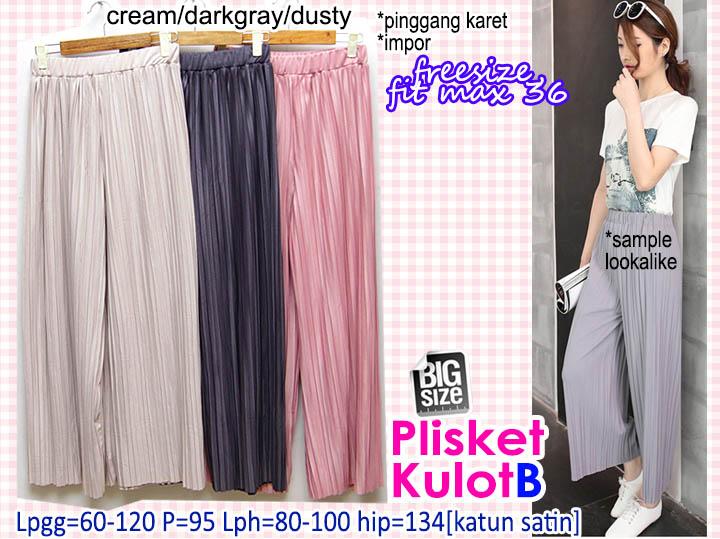 Celana Panjang Wanita Polos Palazzo Plisket Kulot B 36 MUSLIM HIJAB JUMBO BIG SIZE MURAH REAL PIC