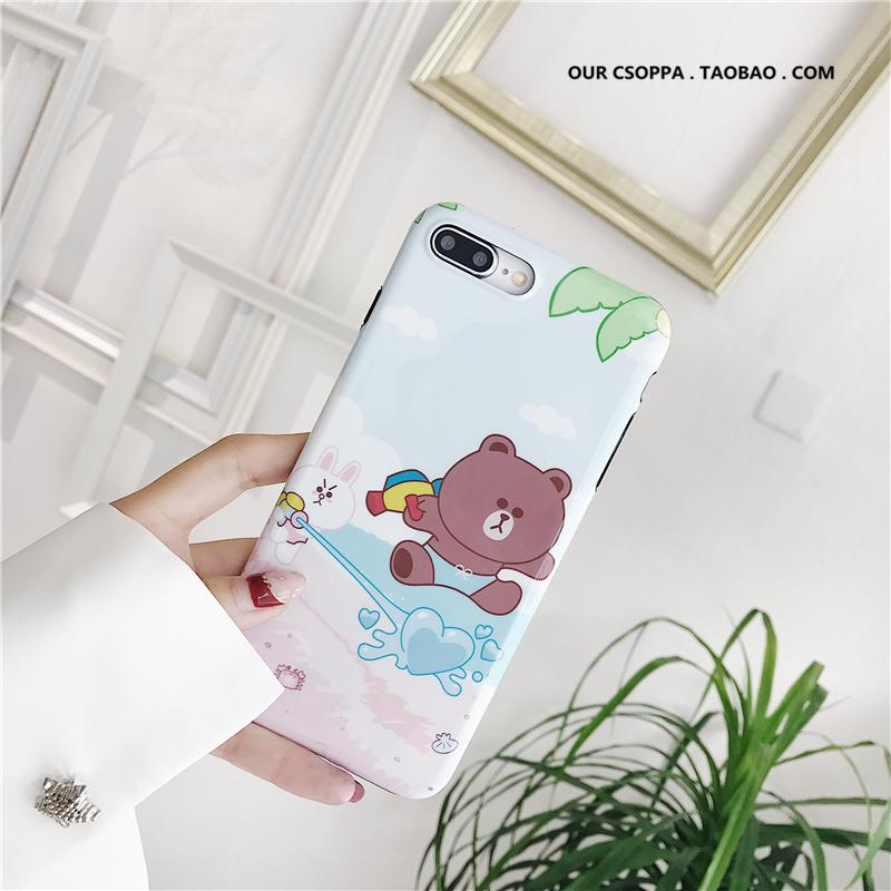 Casing HP Apple ID Casing Lunak Iphone8/7Plus Jepang dan Korea Selatan Permen Beruang Kecil
