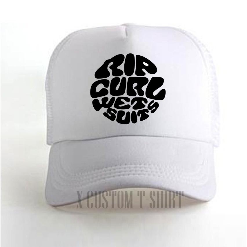 Topi pria / Topi distro / trucker putih ripcurl hitam