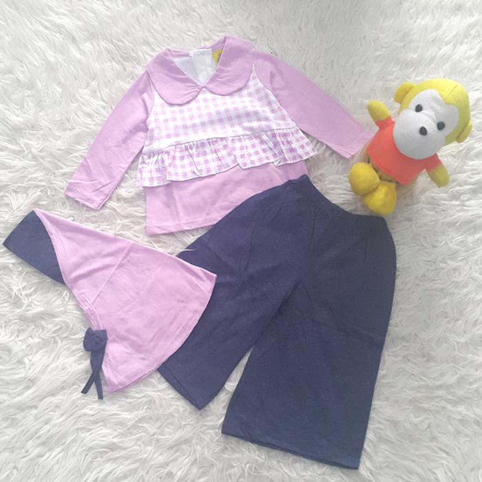 CB Baju Muslim Tunik Kulot Navy Anak Bayi Perempuan Kotak Kecil - Setelan Baju Anak terbaru / Setelan Baju Anak termurah / Setelan Baju Anak berkualitas / Setelan Baju Anak lucu / Setelan Baju Anak bayi / Setelan Baju Anak keren / Setelan Baju Anak trendy