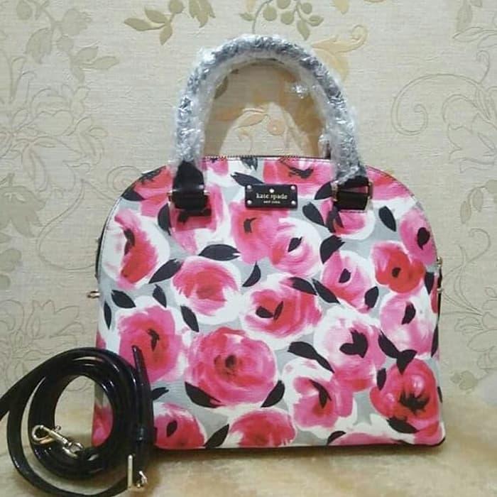 tas Kate Spade Carli Rosebed Red Black Multi original