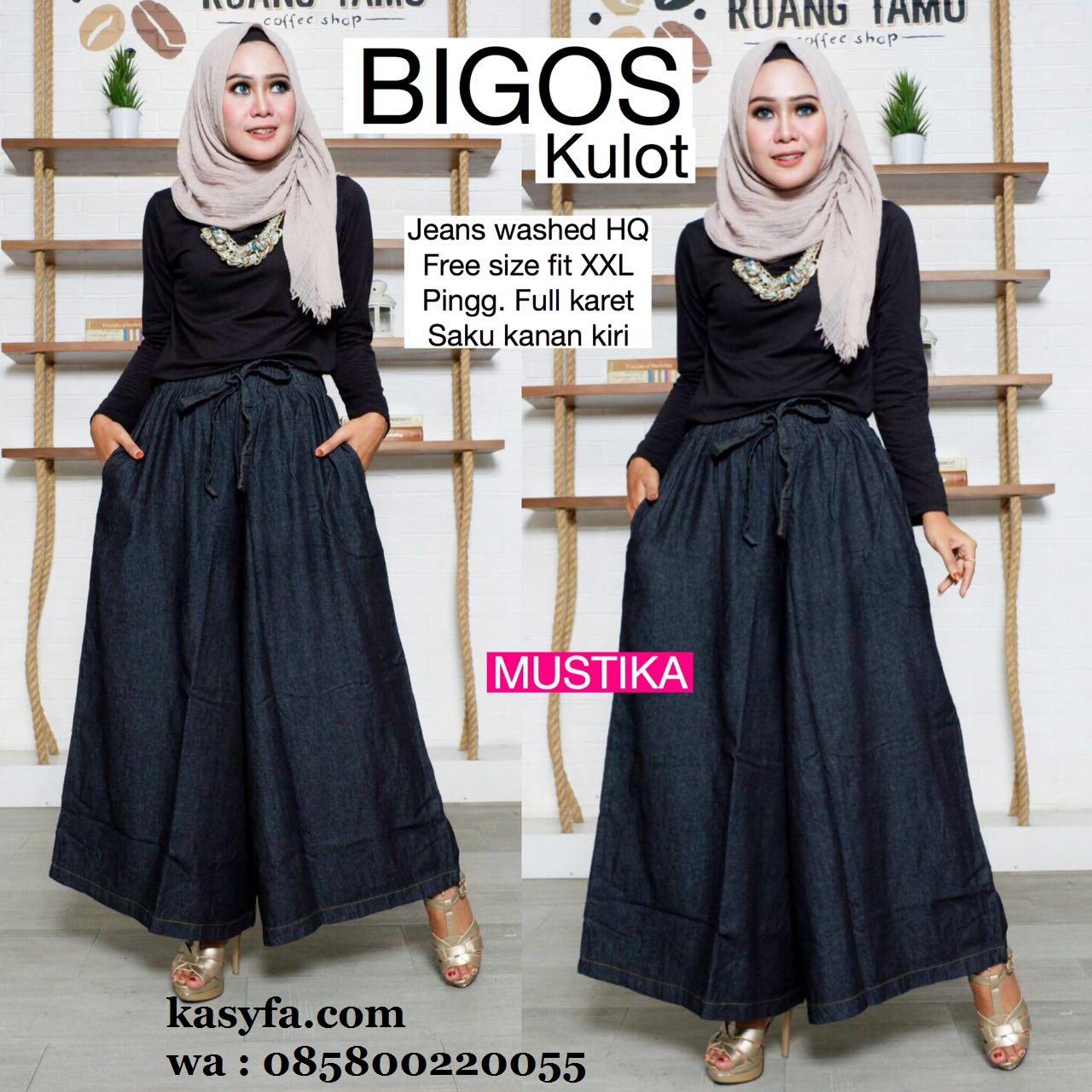 Baby Talk Club Jessy Kulot Jeans Jumbo Celana Kulot Panjang Wanita Jumbo Long Pant - Celana Wanita Kulot - Celana Kerja Celana Kuliah Celana Fashion Berhijab