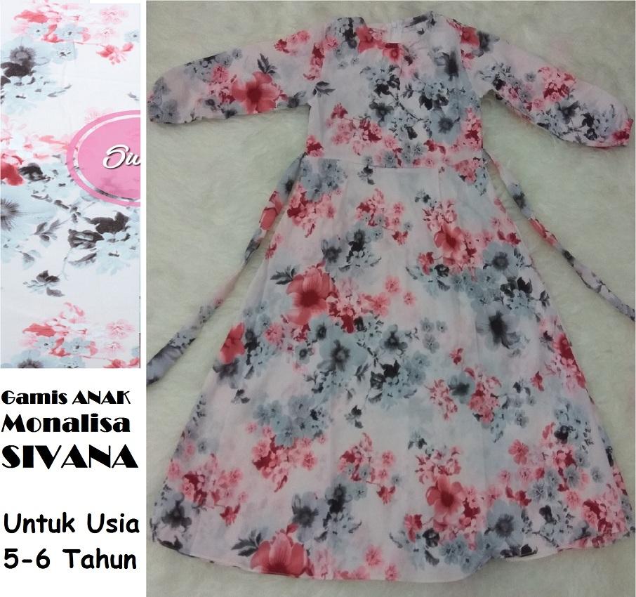 Gamis Anak Monalisa SIVANA Untuk Usia 5 - 6 Tahun