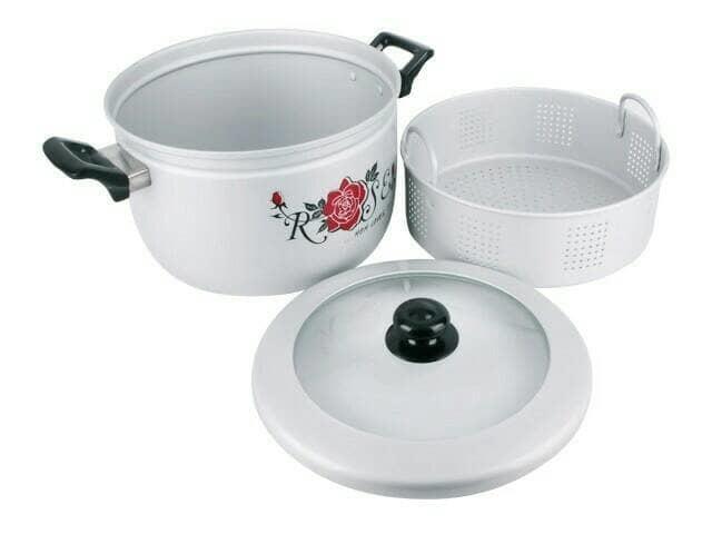 HARGA SPESIAL!!! PANCI SERBA GUNA (STEAMER) MASPION ALUMUNIUM 22 CM BERKUALITAS TINGGI! - W6aQrQ