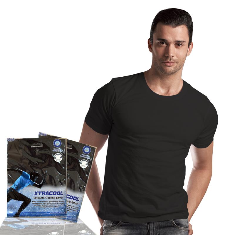 Rider Xtra Cool R258B Round Neck Tshirt Kaos Dalam Pria with Ultimate Cooling Technology - Hitam