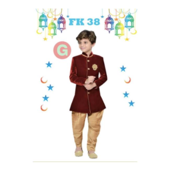 FK 38G Baju Koko Anak Kecil India Pakistan Lebaran Import Maroon