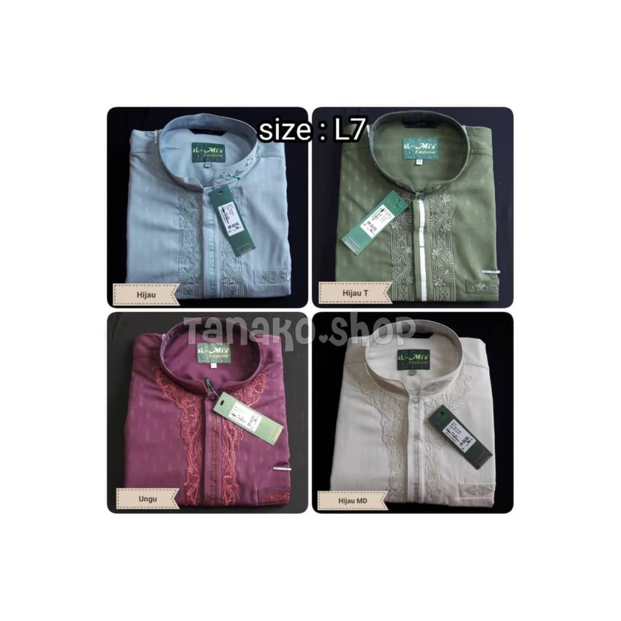 BAJU PROMO Baju koko / Kemeja koko lengan pendek al-Mia Jumbo Bigsize