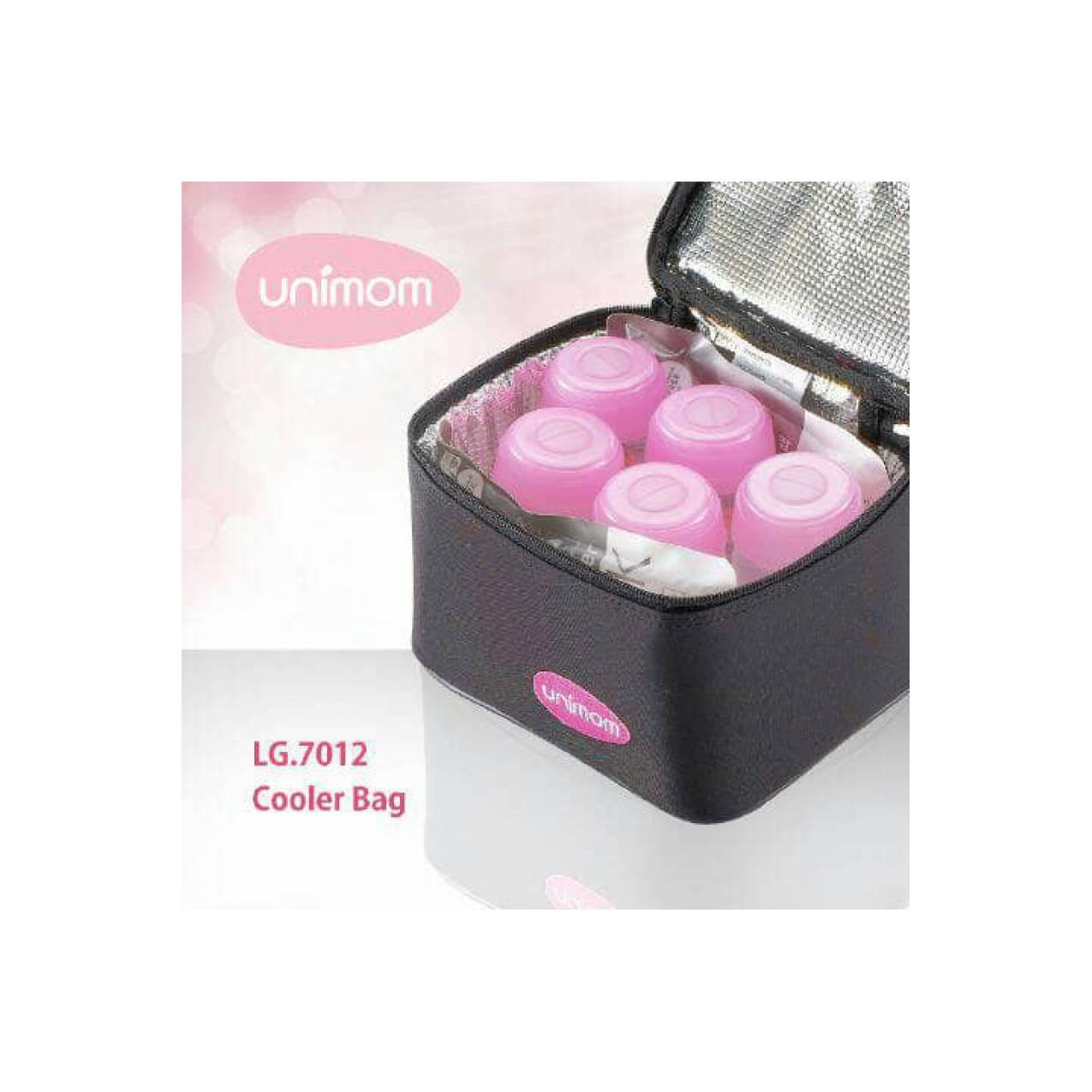 Cooler Bag Unimom - Tas Penyimpan Asi Free 5 Botol ASI + 2 Ice Gel