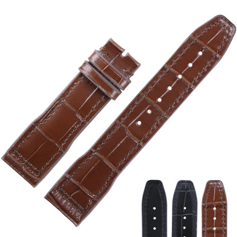 IWC Tali Jam Tangan Kulit Tali Jam Tangan Menonton Rantai Kulit Pria