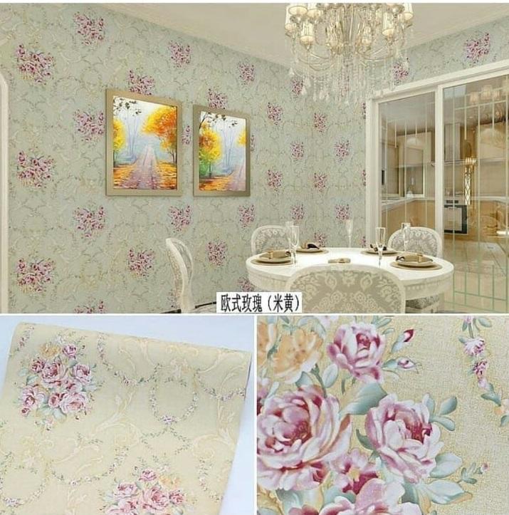 Elegant Wallpaper Sticker (Size 45cm X 10M) - Stiker Walpaper Dinding