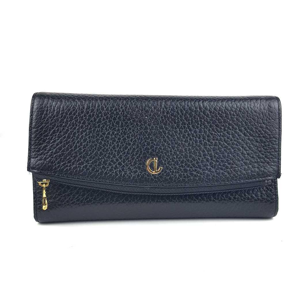 Dompet Panjang Kulit Asli Pria Wanita Murah - CJ1-SUOM BLACK