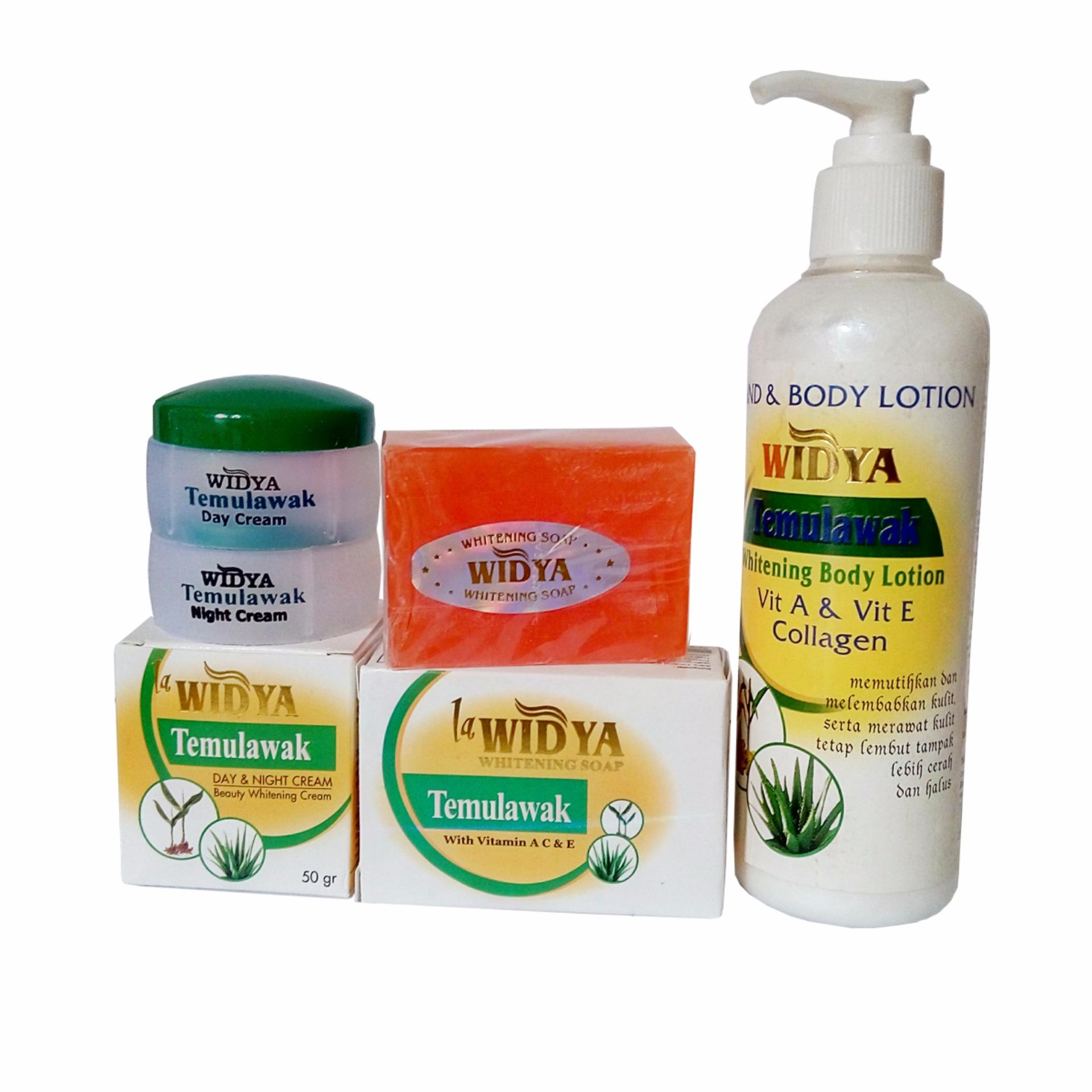 Cream Temulawak Widya - Paket Krim Temulawak Widya (Krim Siang, Malam dan Sabun Plus Lotion)