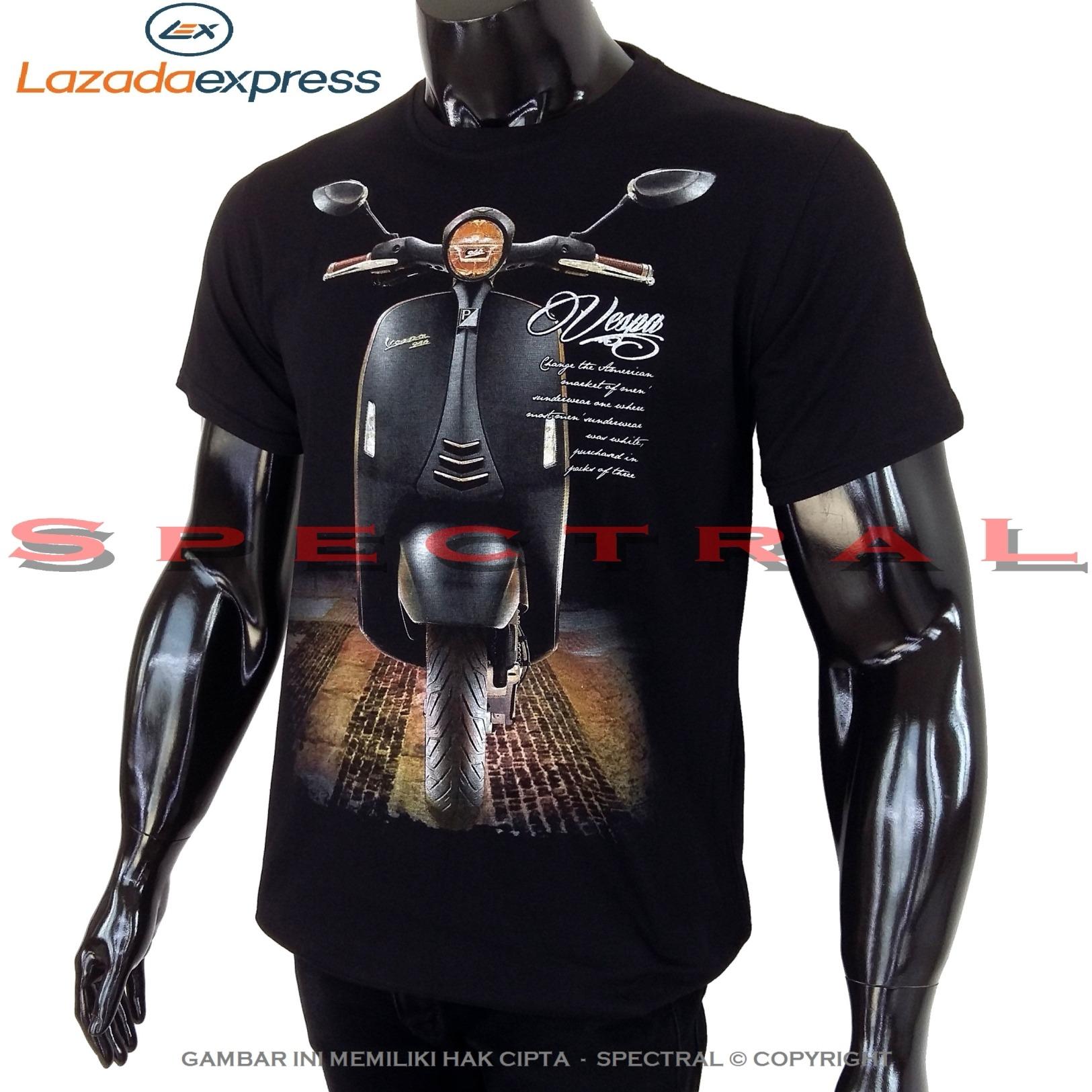 Spectral – VESPA SPION 100% Soft Cotton Combed 30s Kaos Distro Fashion T-Shirt Atasan Baju Pakaian Polos Shirt Pria Wanita Cewe Cowo Lengan Murah Bagus Keren Jaman Kekinian Jakarta Bandung Hitam Gambar Motor Mobil Otomotif Balap Racing Sport