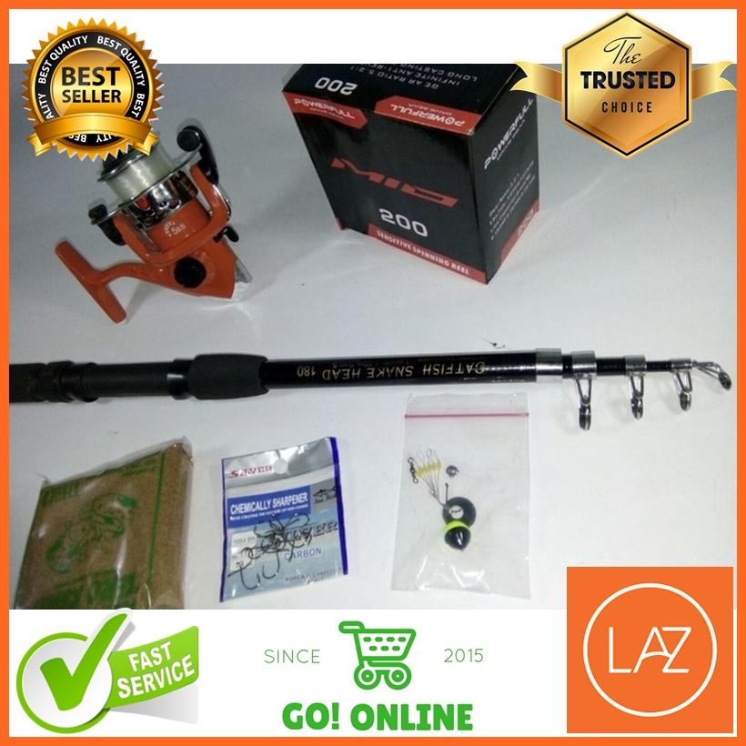 Set Pancing / Alat Pancing Murah 180 5 Ball Bearings Drag 5 kg