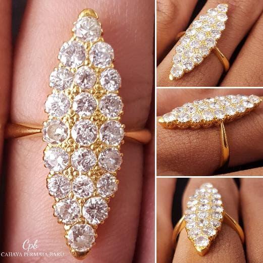 New Cincin Emas 4.60 Gram Berlian Banjar 1.90 Carat Fashion Wanita