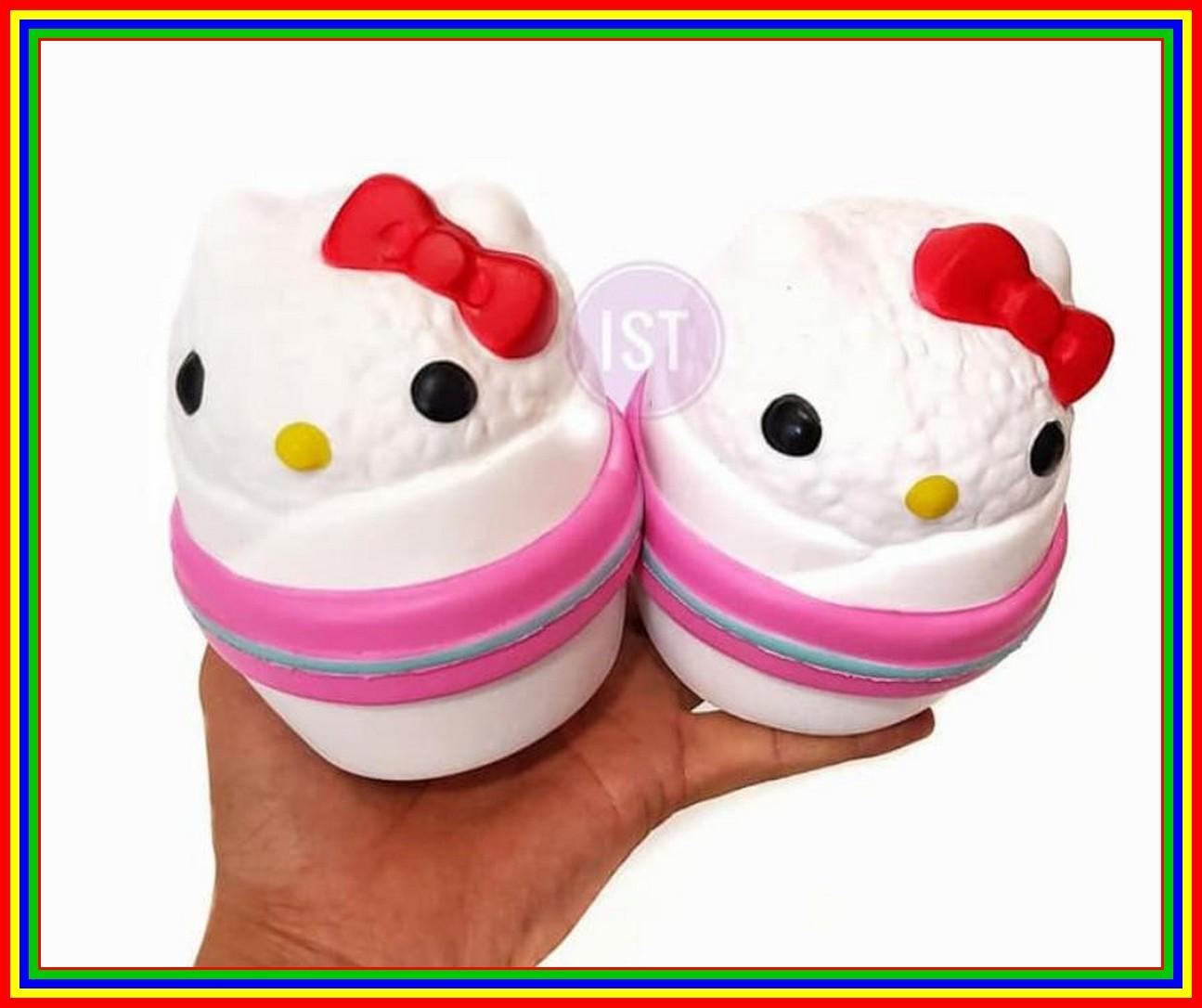 Squishy Murah Cup Cake Jumbo Hello Kitty Putih